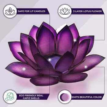 Capiz Shell Lotus Candle Holder 2