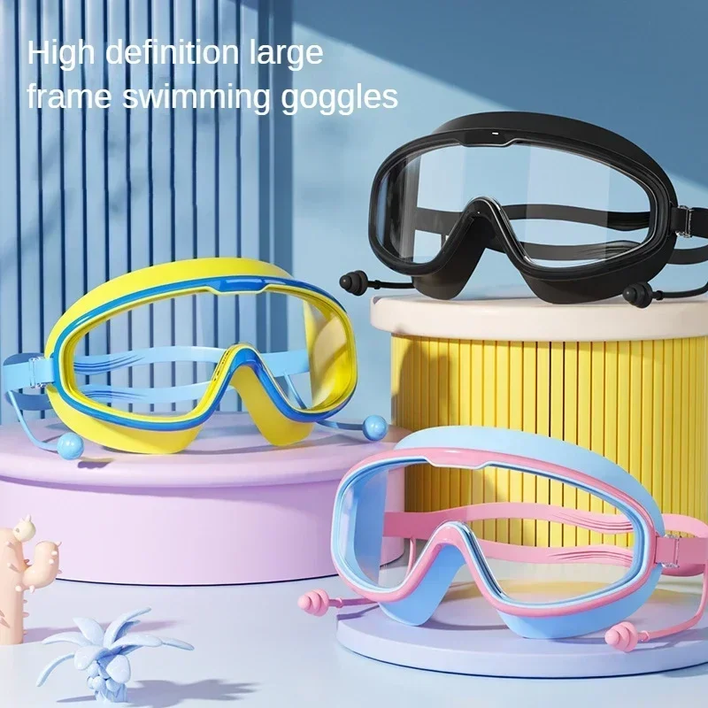 Kids Swimming Goggles Big Glass Len for Boy Girl