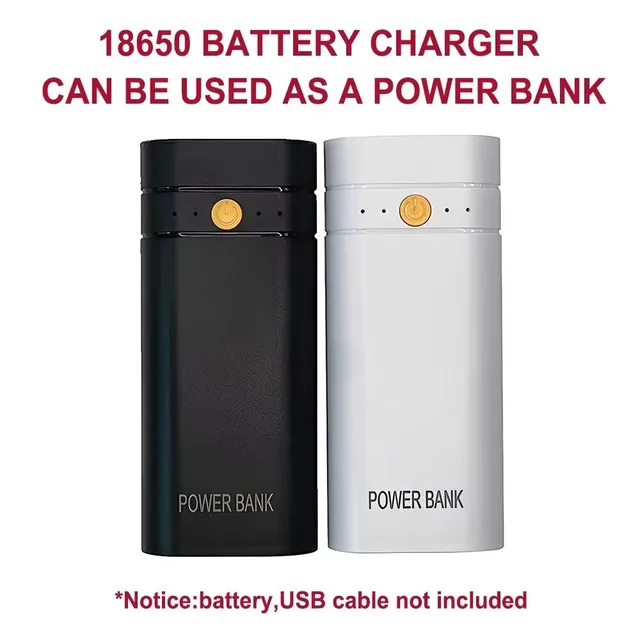 5V 2A 6000mAh 2X 18650 USB type-c boîtier de chargeur de batterie bricolage boîte de batterie externe pour téléphone charge électronique piles non incluses 6