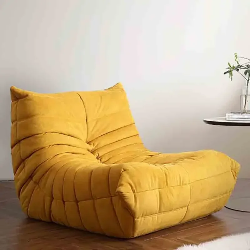 Single Seat Foam Armless Couch Chair Lazy Floor Sofa Fireside Bean Bag Chair Sofa Lounger single chair For Living Room Bedroom Fireside