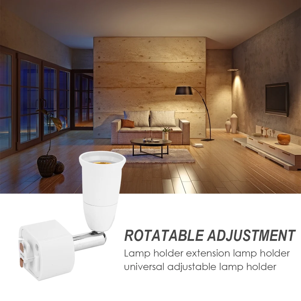 E27 85-240V LED Copper 90 Degree Rotatable Adjustable Lamp Bases Converter Light Bulbs Socket Base Adapter Lighting Products