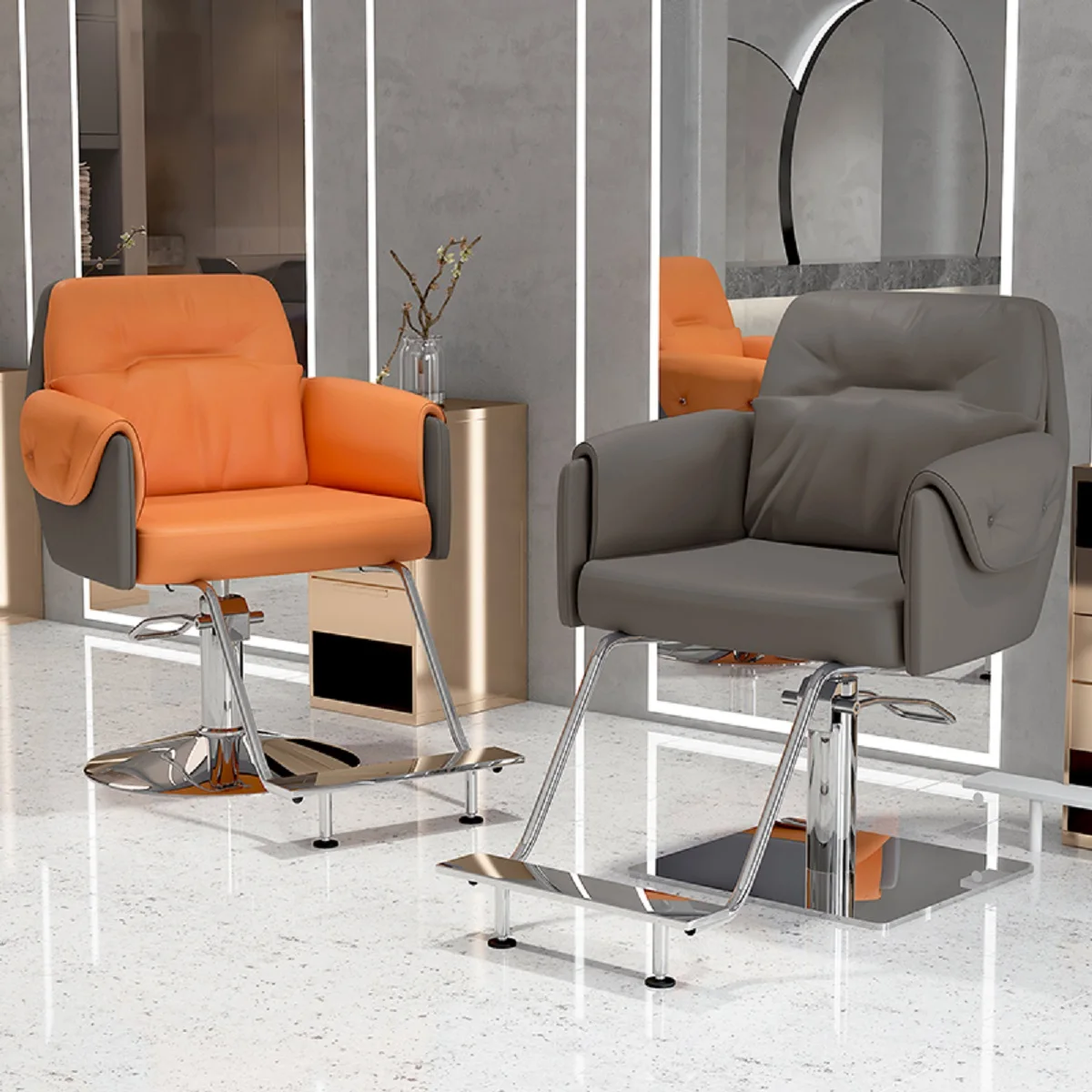 

Hair salon chair Hair salon special lift high-end barbershop chair classic ironing area stool cutting chair