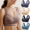 L-6L Women Large Bra Push Up Ice Silk Seamless upper Bralette Lace Wireless Summer Bras Plus Size Top Lingerie Underwear 15019 1