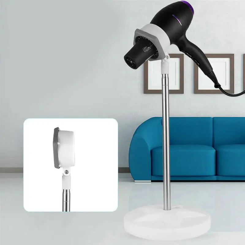 Telescopic Hair Dryer Holder Stainless Steel Blow Dryer Stand Hands Free Hanger Bathroom Shelf Hairdryer Rack Floor Stand Pet