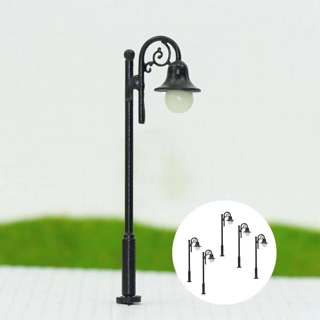 싱글 헤드 모델 미니 풍경 조명, 테이블 장식, 6.5cm, 5x 1/87