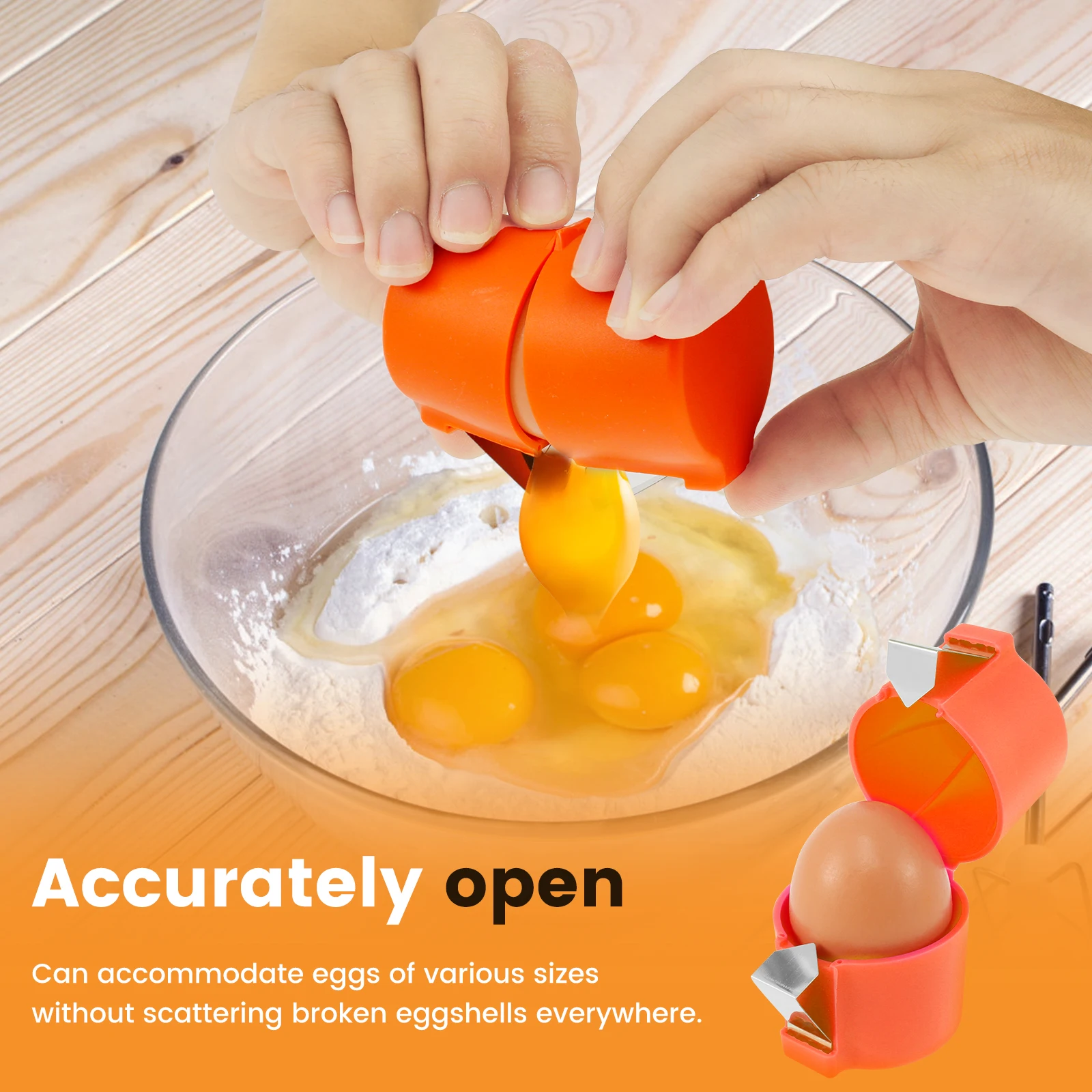 3 Pcs Egg Shell Opener Handheld Egg Opener Tool Portable Cracker Tool Effortless Breaker Convenient Shell egg shell opener egg opener