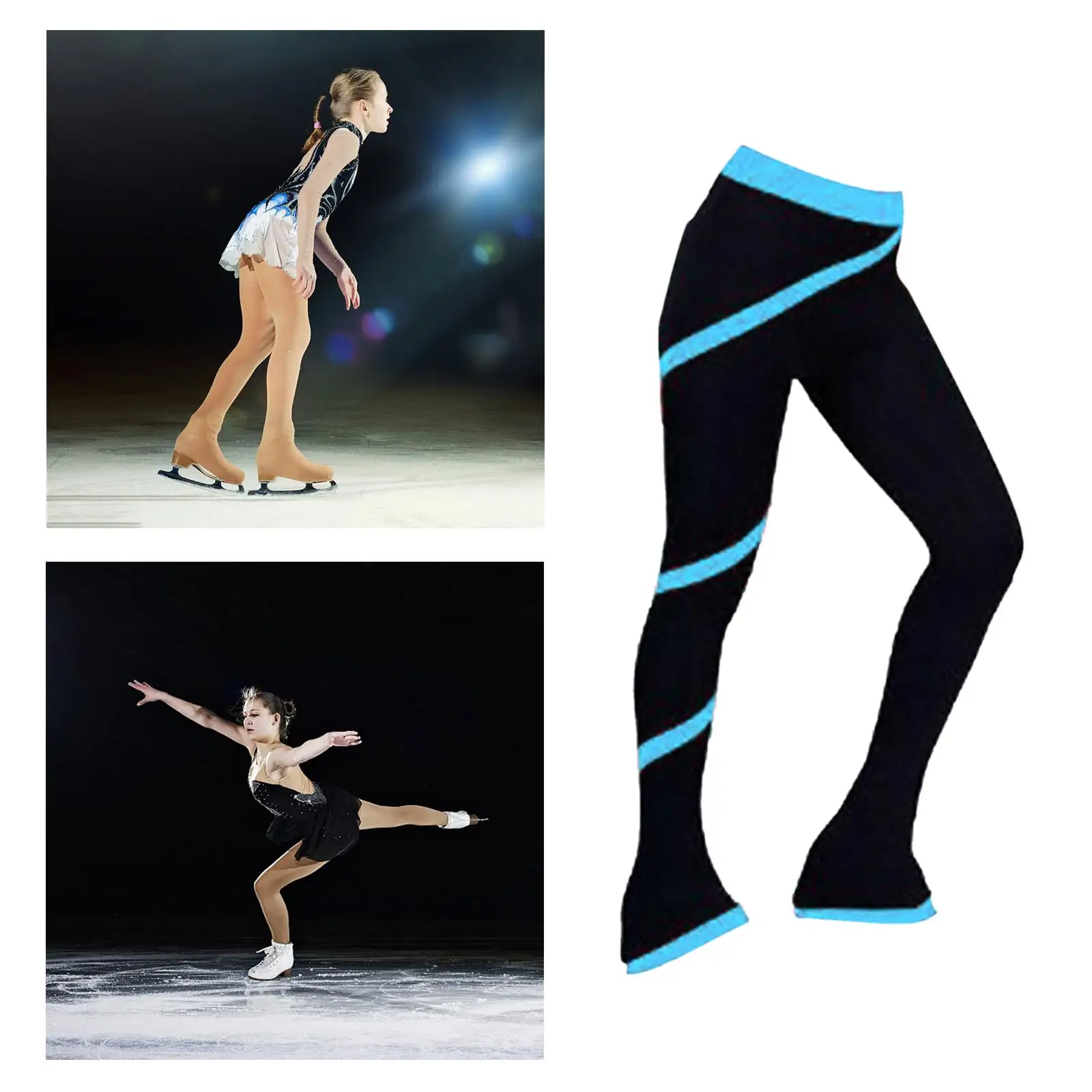 Women's Girls Ice Figure Skating Dress Practice Pants Activewear Trousers XS 