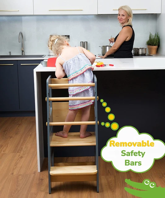 Escabeau de cuisine en bois pour enfants, tour debout pour tout