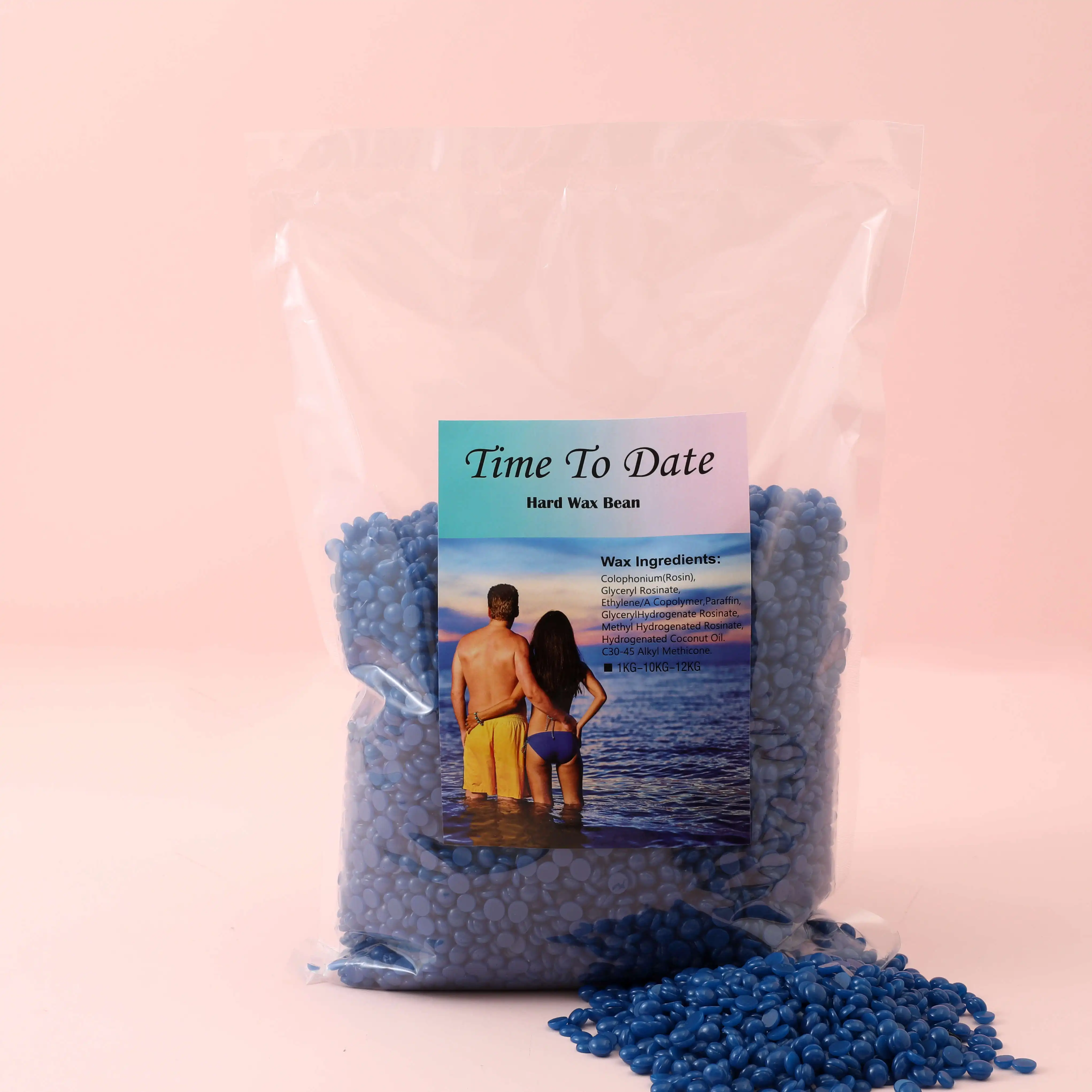 Sensitive skin dry fast waxing rosin hard wax beans azulene blue chamomile painless body face hair removal 1kg 2.2 Lb 2.2 pound