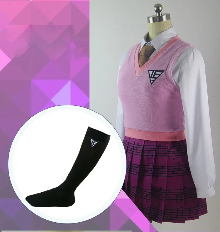 2019-Danganronpa-V3-Killing-Harmony-Akamatsu-Kaede-JK-School-Uniform-Shirt-Sweater-Skirt-Outfit-Games-Cosplay (2)