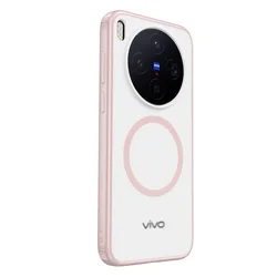 Enhanced Transparent Protective Phone Case with Camera Shield for Vivo X300s (Pink With Magsafe)