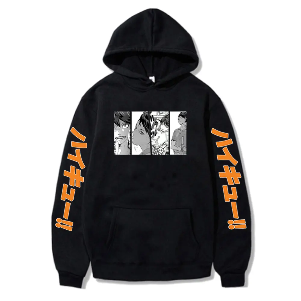 

All-match Hoody Haikyuu Anime Print Hoodies Funny Comic Graphic Unisex Sweatshirt Harajuku Streetwear Casual Man/Woman Pullover