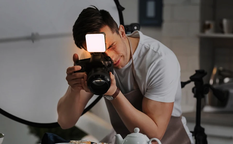 T64 LED Video Light 2500-6500K Camera Video with 2000 mAh rechargeable battery a