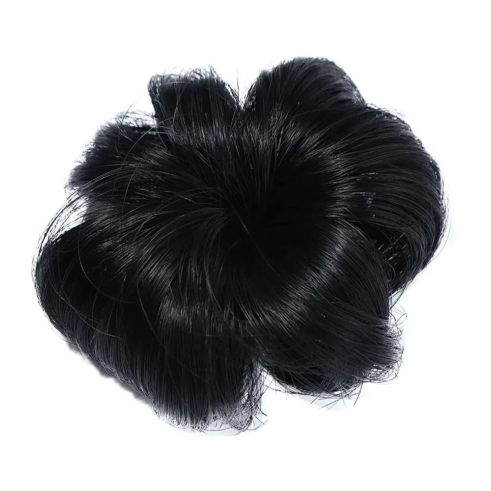 Synthetic Fake Hair Bun Children Kids Headwear Girls Ball Head Hairpin The Tide Girl Wig Baby Hair Wig Short Curl Chignon