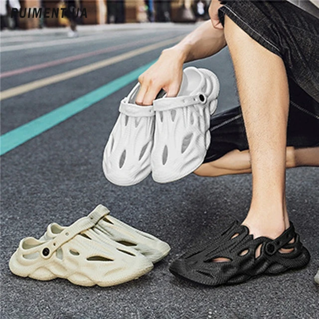 Summer Men Rubber Beach Sandals Mens Clogs Garden Shoes Clog Zuecos Hombre  Outdoor Slip On Breathable New 2023 - AliExpress