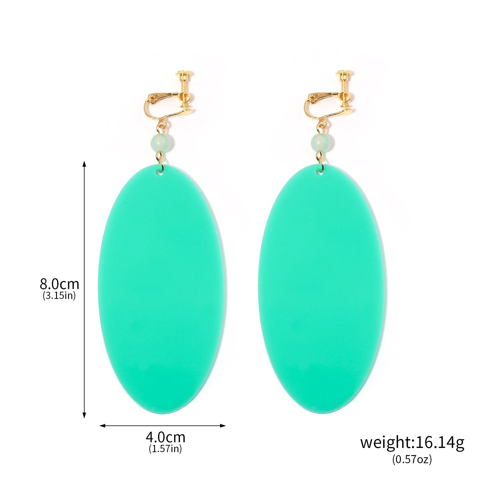 DAN DA DAN Momo Ayase Anime Cosplay Earring Green Earstuds Earclips Earwear Eardrop Women Jewelry Accessories Prop