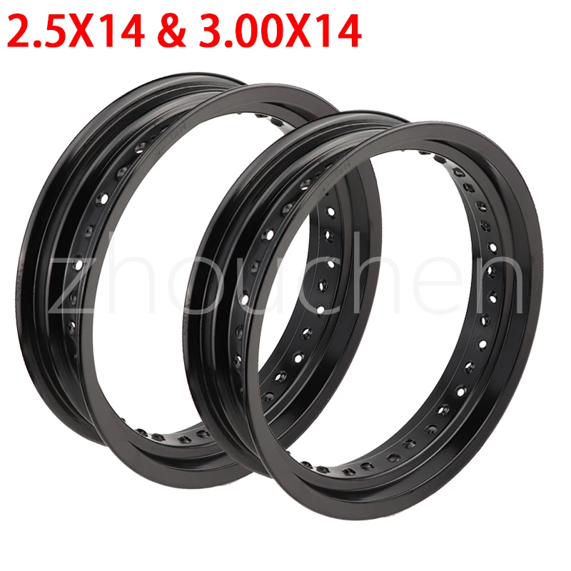 14 Inch 36 Spokes Holes Aluminum Alloy Rims 2.5*14 & 3.00*14 Pit Dirt Bike front 2.50X14" rear 3.00X14" wheels parts Motorcycle