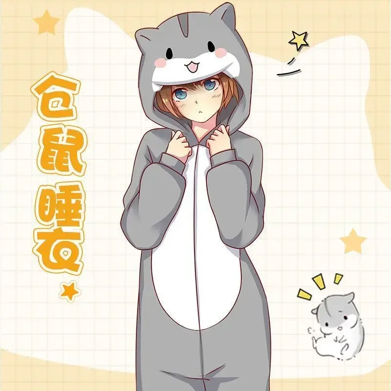 Funny Onesies Corgi Kigurumi Adults Husky Women Men Anime Pajama Flannel Cartoon Dog Cosplay Onsie Homewear One-Piece Jumpsuit