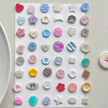Korean-Style Cream Plastic Sewing Buttons 2