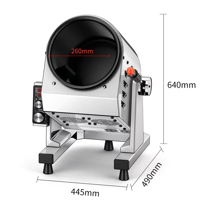 Commercial Intelligent Electric Automatic Egg Fried Rice Cooking Drum Type Stir Frying Machine induction base cooker 2