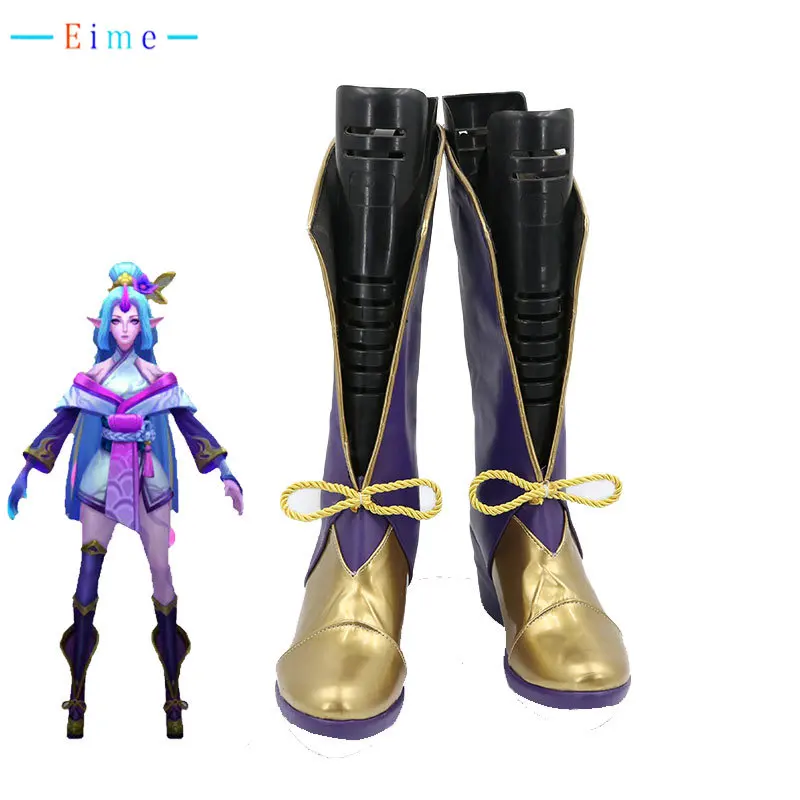 

Game LOL Spirit Blossom Soraka Cosplay Shoes PU Leather Shoes Halloween Carnival Boots Cosplay Props Custom Made