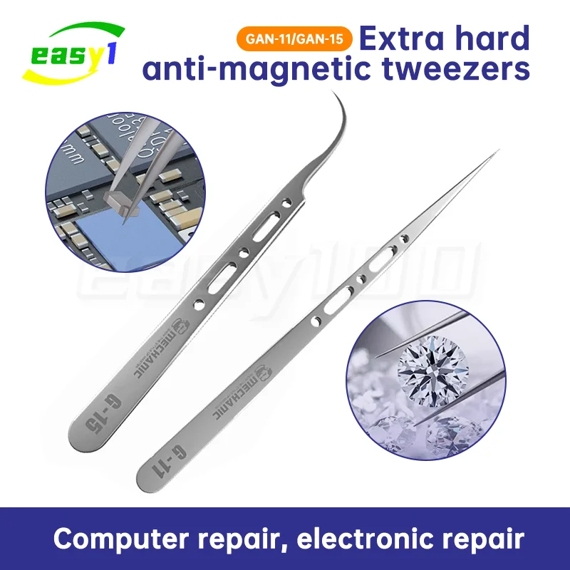Mobile phone repair fingerprint flying wire anti-magnetic tweezers fine tip clip precision components for Mechanic G 11 G 15 17