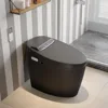 Smart Toilet with Bidet Built in,Black One-Piece Toilet Elongated Automatic  Tankless with Auto Flushing 2