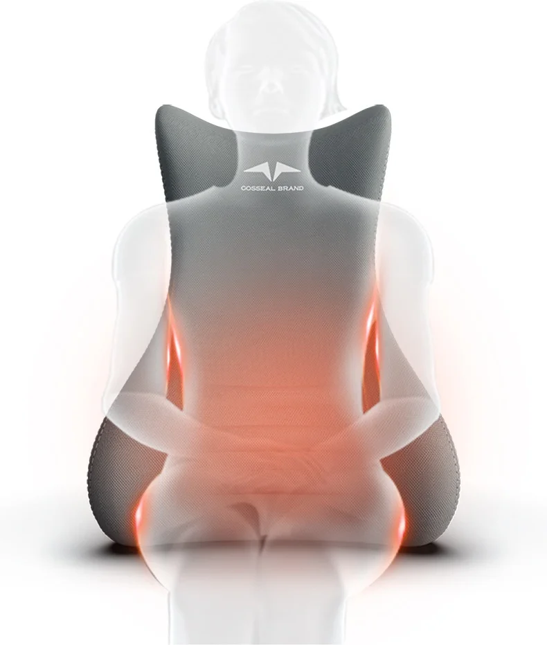 Adjustable Heating & Massage Back Support Pillow