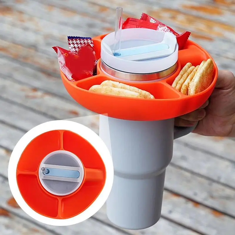 Silicone Tumbler Snack Bowl for Stanley Cup 40 oz Lightweight Durable  Leakproof Snack Travel Tray Cup Holders for Kids Adults - AliExpress