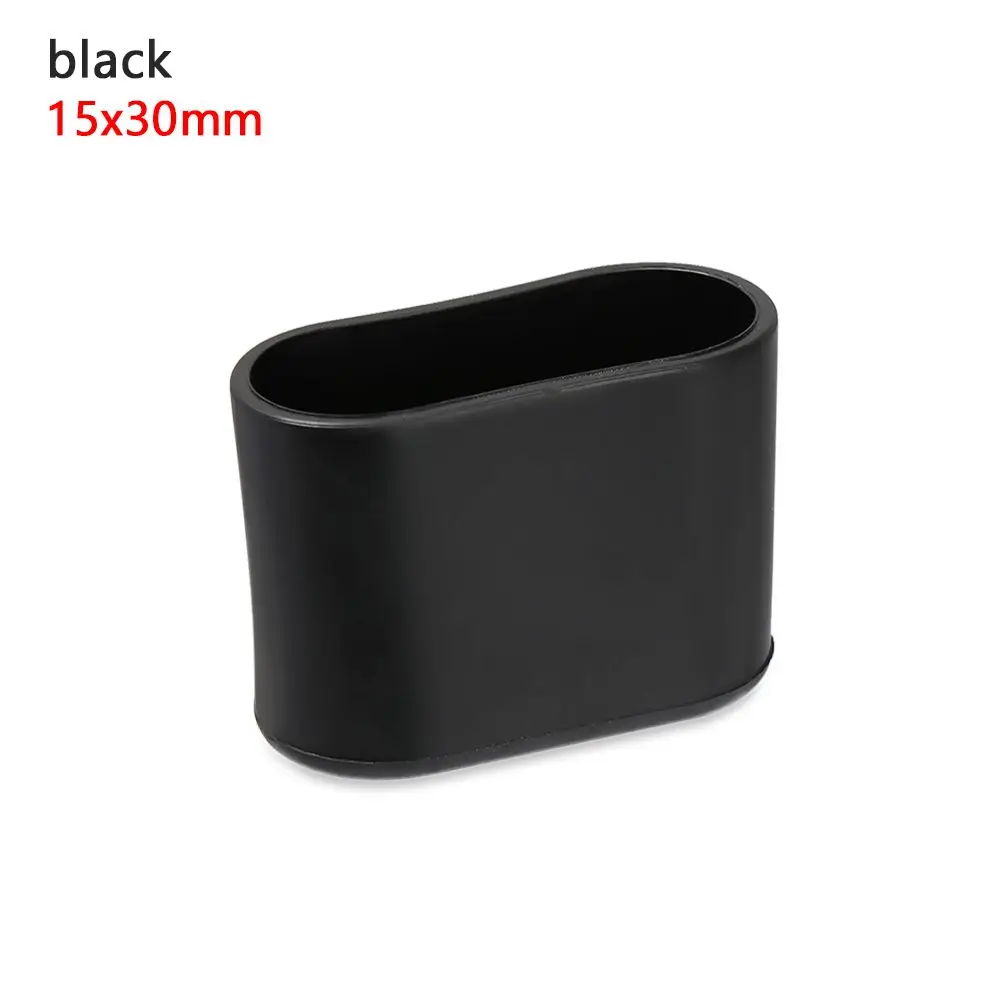 Set of 4 Oval Non-Slip Rubber Chair Leg Caps - Furniture Floor Protectors