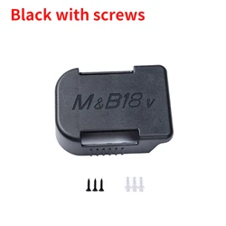 Universal 18V Battery Storage and Wall Mount Holder (Black with screws)
