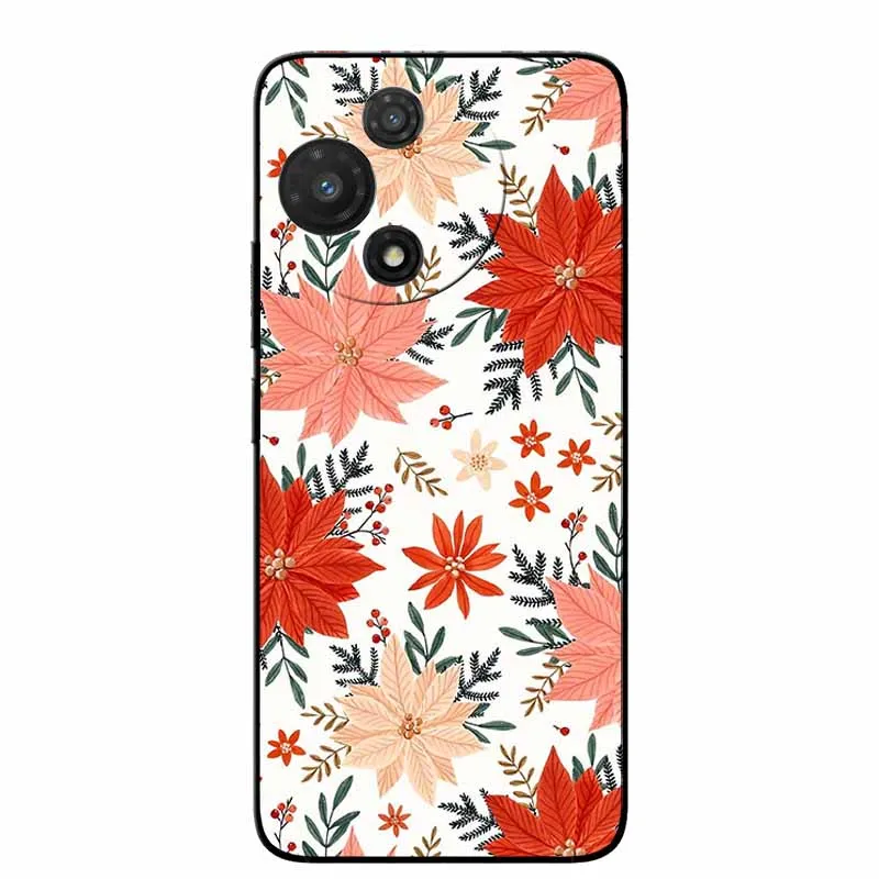 Fashion Protective Silicone Back Cover with Animal Design - Black Phone Case