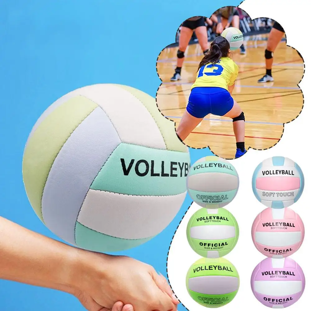 Soft Air Volleyball Size 5 Beach Outdoor Indoor PVC Camping Game Training Ball