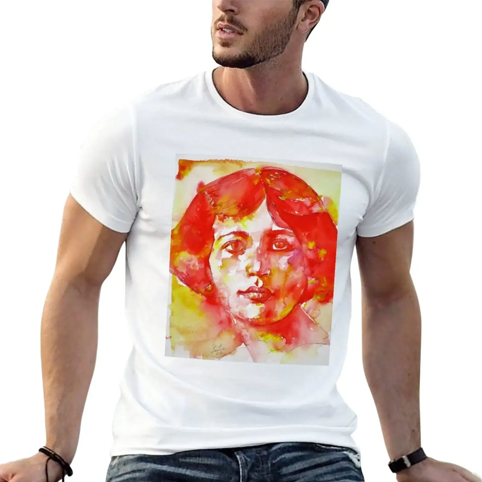 Simon Weil-Acquerello Portrait.4 T-Shirt Abbigliamento Vintage Per Un Ragazzo Mens Graphic T-Shirt Pack