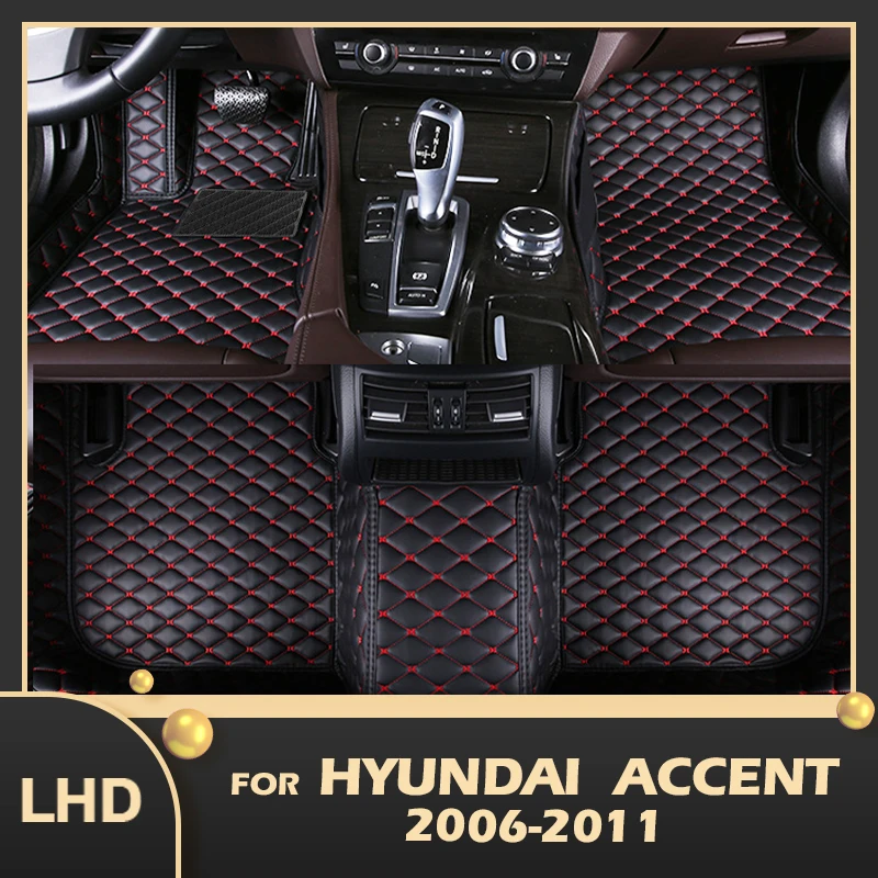 

Car Floor Mats For Hyundai Accent 2006 2007 2008 2009 2010 2011 Custom Auto Foot Pads Carpet Cover Interior Accessories