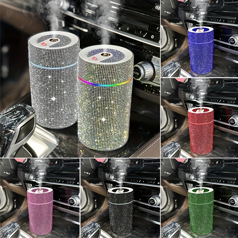 Air humidifier Car diffuser LED Light essential oil diffuser car electrical appliances mini air freshener