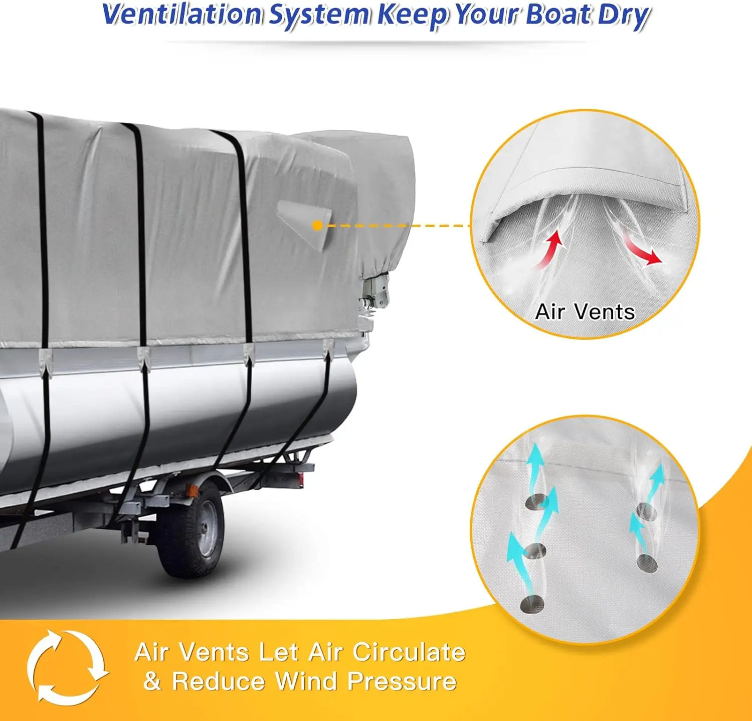 Heavy Duty Pontoon Waterproof Pontoon Cover Boat