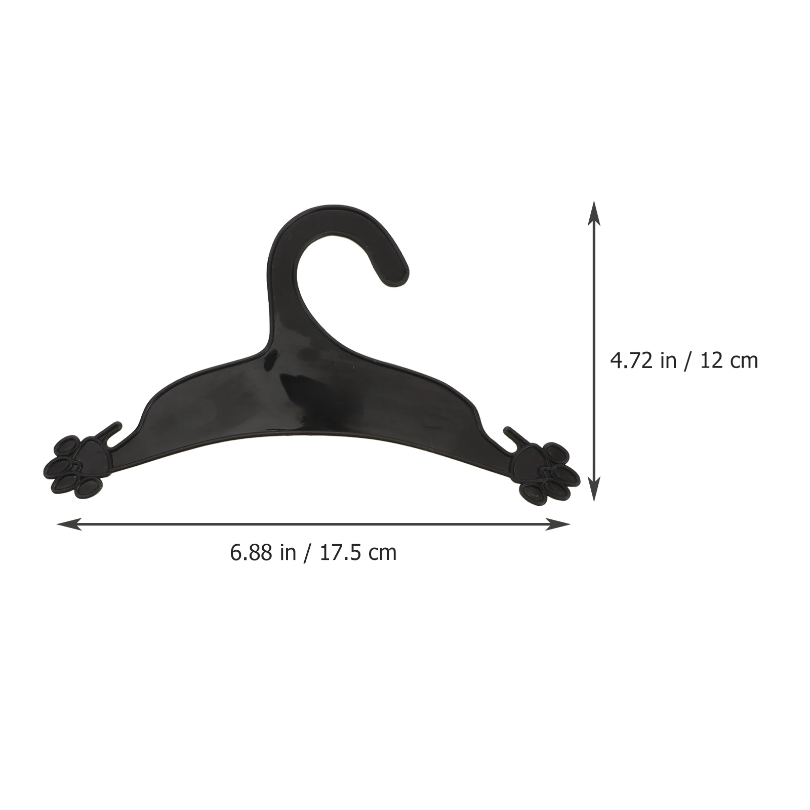 10 Pcs Pet Clothes Hanger Travel Puppy Claw Shaped Dog's Rack Suit Plastic Accessory adult seamless clothes hanger wide shoulder plastic clothes hanger clothes support pants rack non slip clothes hanger plastic