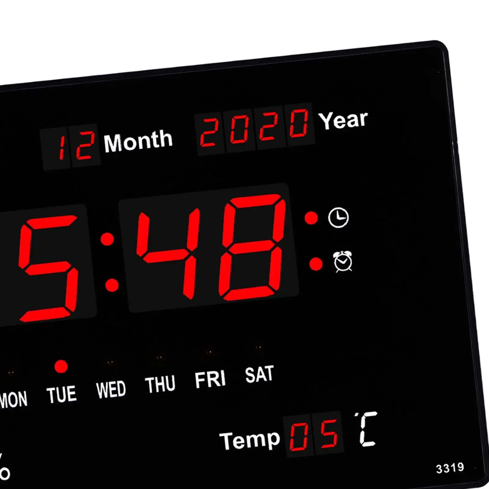 Large Electronic Wall Clock Timer Calendar Alarm LED Display Table Clocks