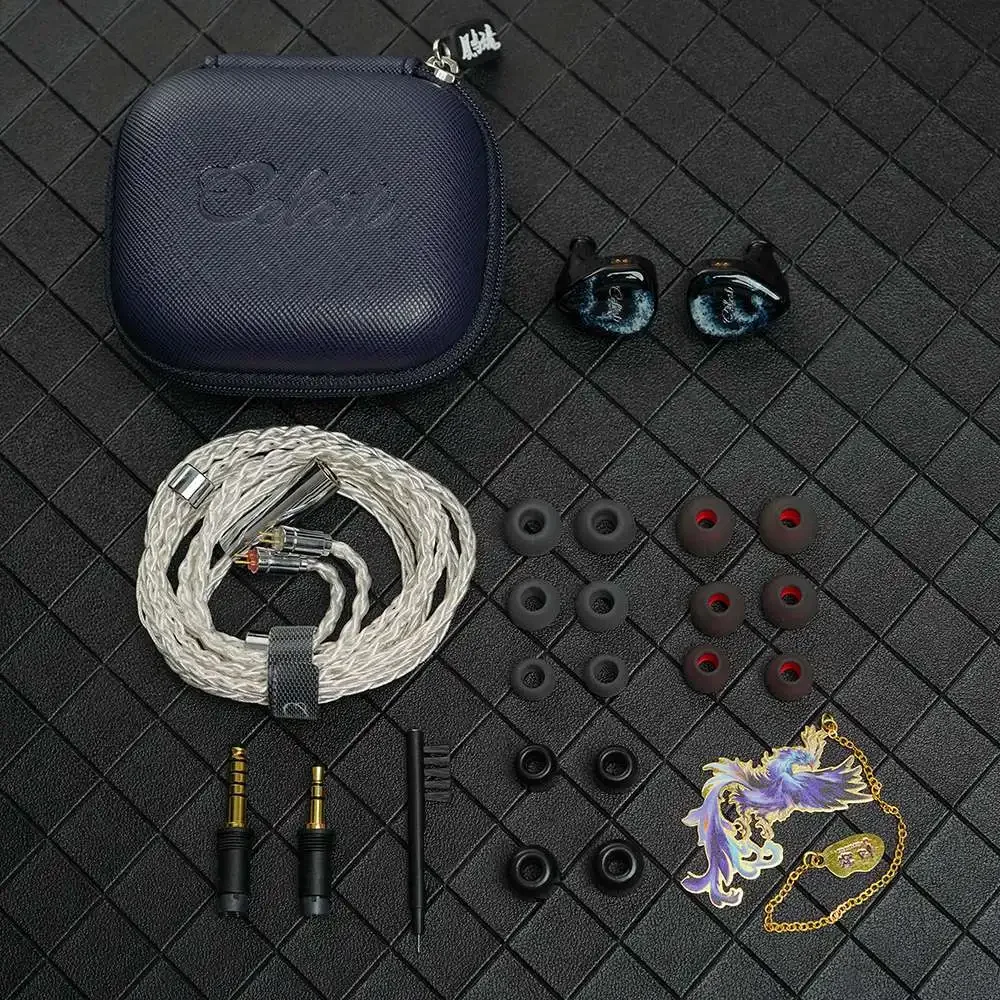Kinera Celest Relentless 하이브리드 인이어 모니터 이어폰, 유선 하이브리드 헤드폰, 3.5mm + 4.4mm 교환 가능 플러그, 1DD + 6BA