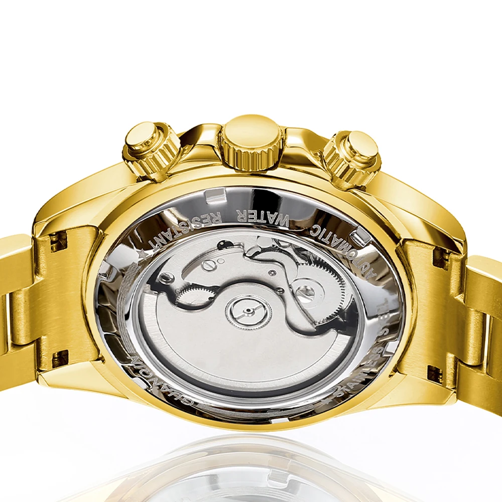 GUANQIN Mens Watches Top Luxury Mechanical Wristwatch Multifunctional Automatic Watch For Men Stainless Steel Clock Reloj Hombre