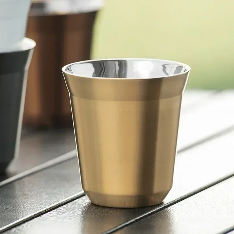 80/160/250ml Outdoor Camping Espresso Mug Thickened 304 Stainless Steel Double Wall Insulation Coffee Cup Tea Cup stainless steel cups stainless steel cup coffee cup stainless steel mug