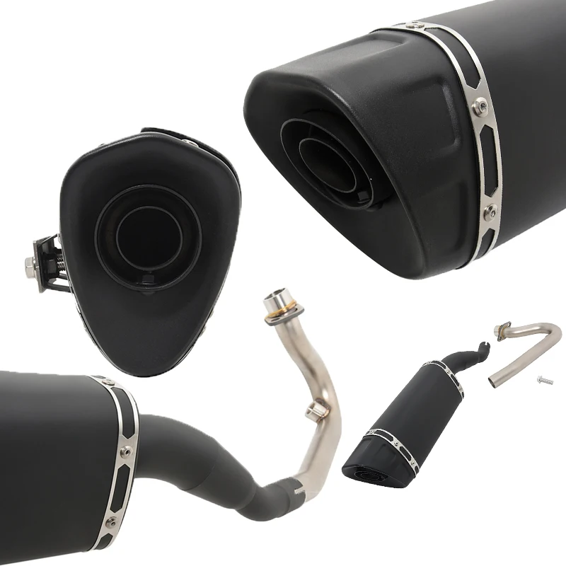 Slip On For Italjet Dragster 125 200 Motorcycle Full Systems Exhaust Escape Moto Modified Front Link Pipe Muffler DB Killer - Image 2