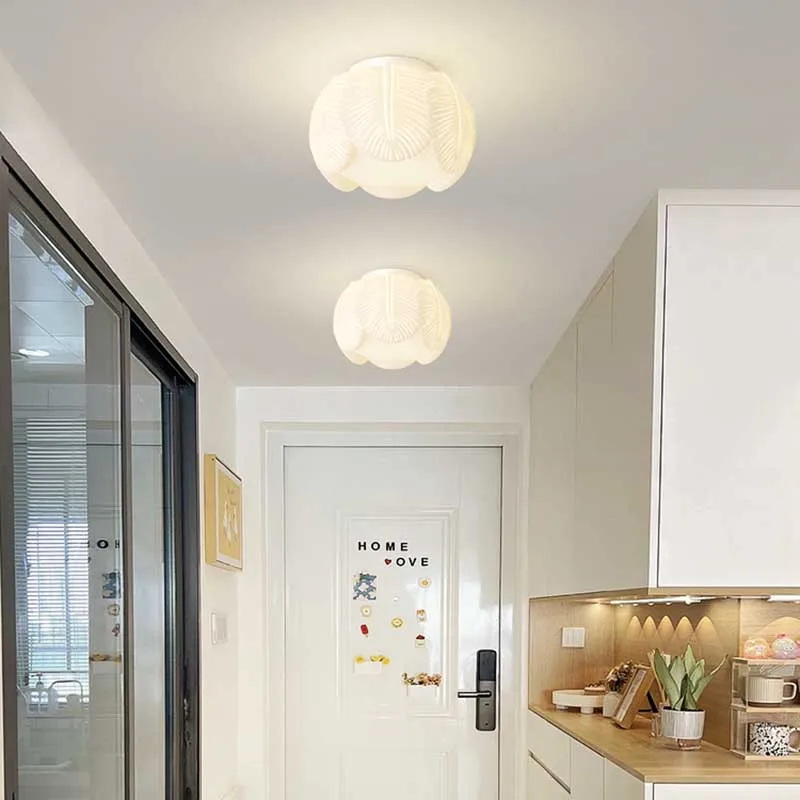 

Metal Spectrum Ceiling Lamps Cream Corridor Cute Simple Aisle Lamps Night Eye Protection Suspension Luminaire Bedroom Decoration