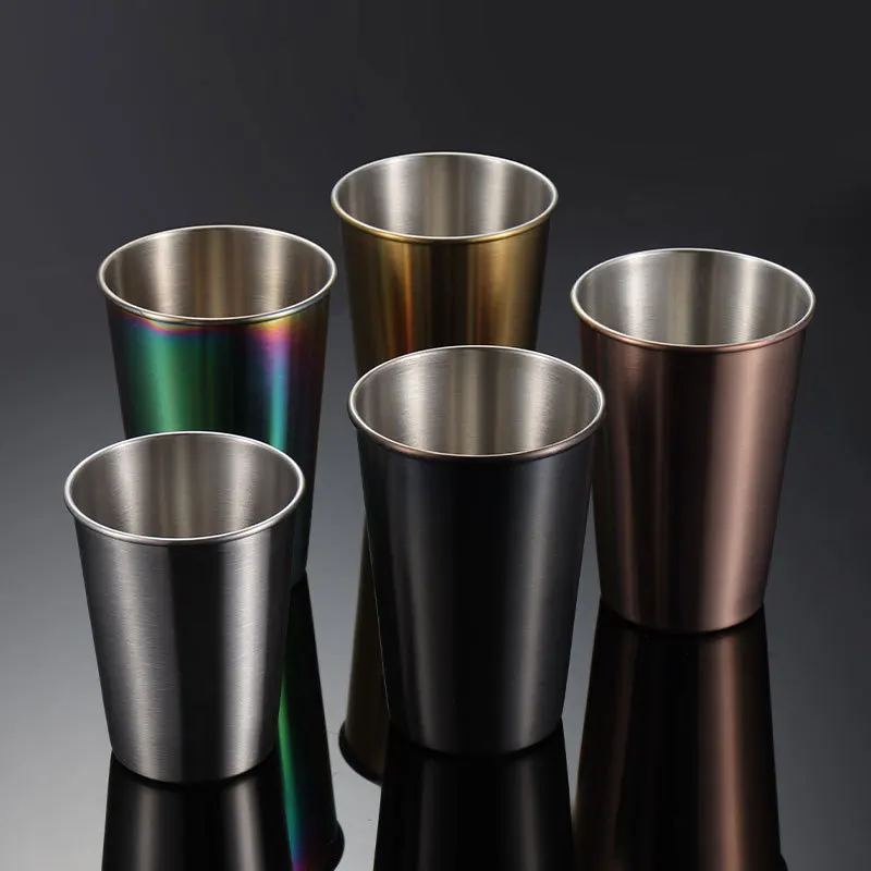 Bicchieri da Gin, Set di Bicchieri da Vino da Cocktail in Acciaio Inossidabile, Kit per La Preparazione di Gin per Gli Amanti del Gin, 680 Ml, Oro Rosa