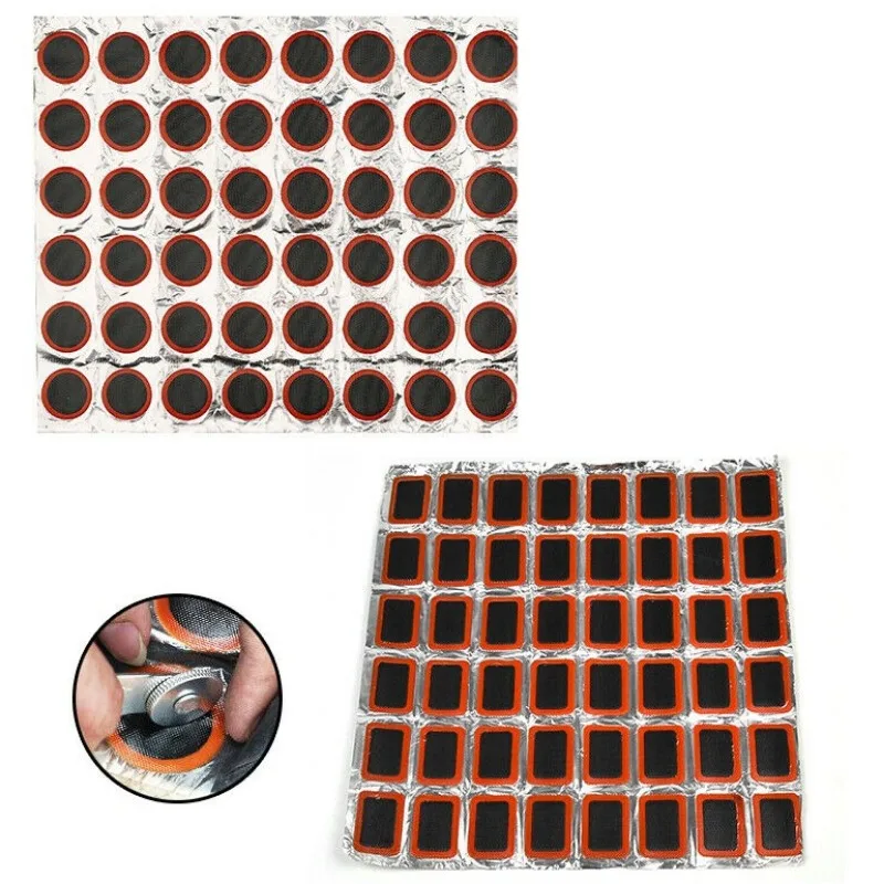 Bike Rubber Puncture Patches Round Square Bicycle Tire Tyre Rubber