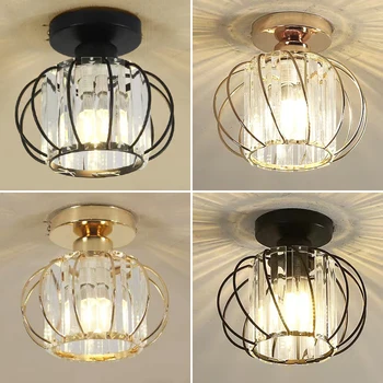 Modern minimalist luxury crystal E27 ceiling light for kitchen, dining room, corridor, dressing room, entrance lighting fixtures 1