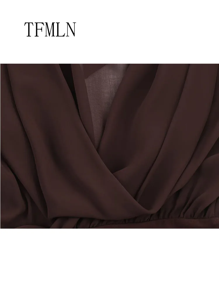 Chic Women Backless Mini Dresses Elegant Girls Translucent Night Date Dress Sexy Bow Collar Thin Causal Dress 2026 Spring Summer