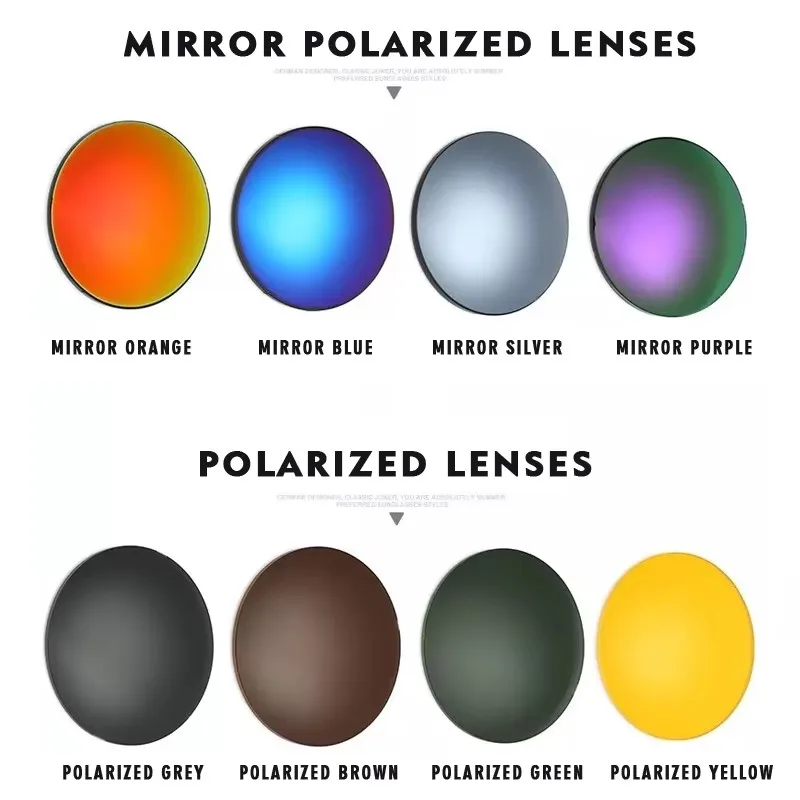 Prescription Lenses KANSEPT 1.50 1.56 1.61 1.67 Polarized Lens Sunglasses Lens UV400 Optical Prescription CR-39 Resin Colorful Mirror 1 Pair