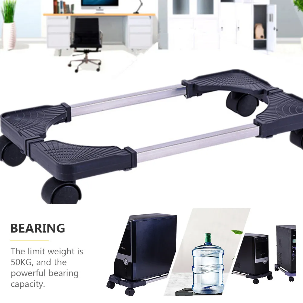 컴퓨터 타워 스탠드 바퀴가 달린 모바일 CPU 스탠드 사무실 홈 스튜디오용 50Kg 하중 용량 CPU 랙 이동식 호스트 홀더